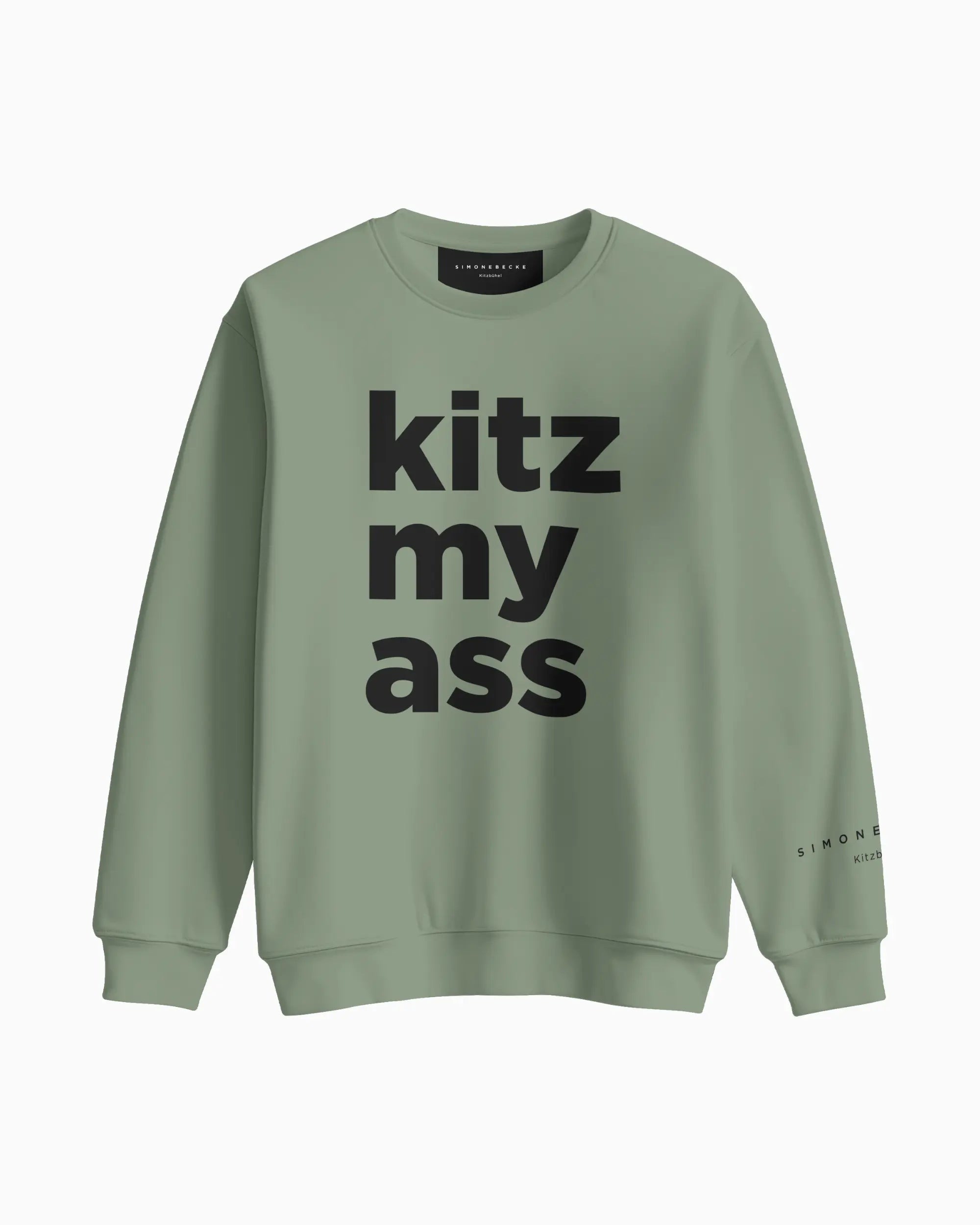 kitz my ass Sweatshirt Bold Stone Washed Salbei Grün - Simone Becke
