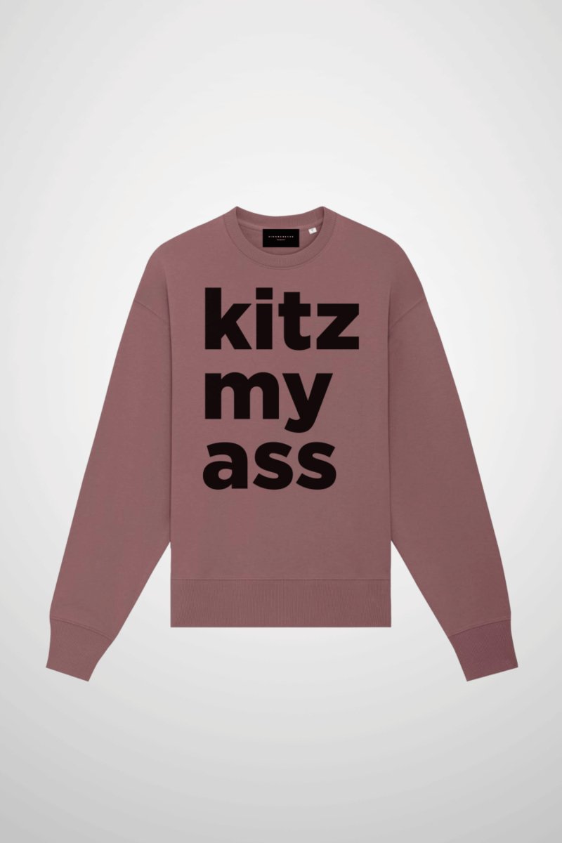 "kitz my ass" Bold Oversize Signature Sweatshirt in Kakao