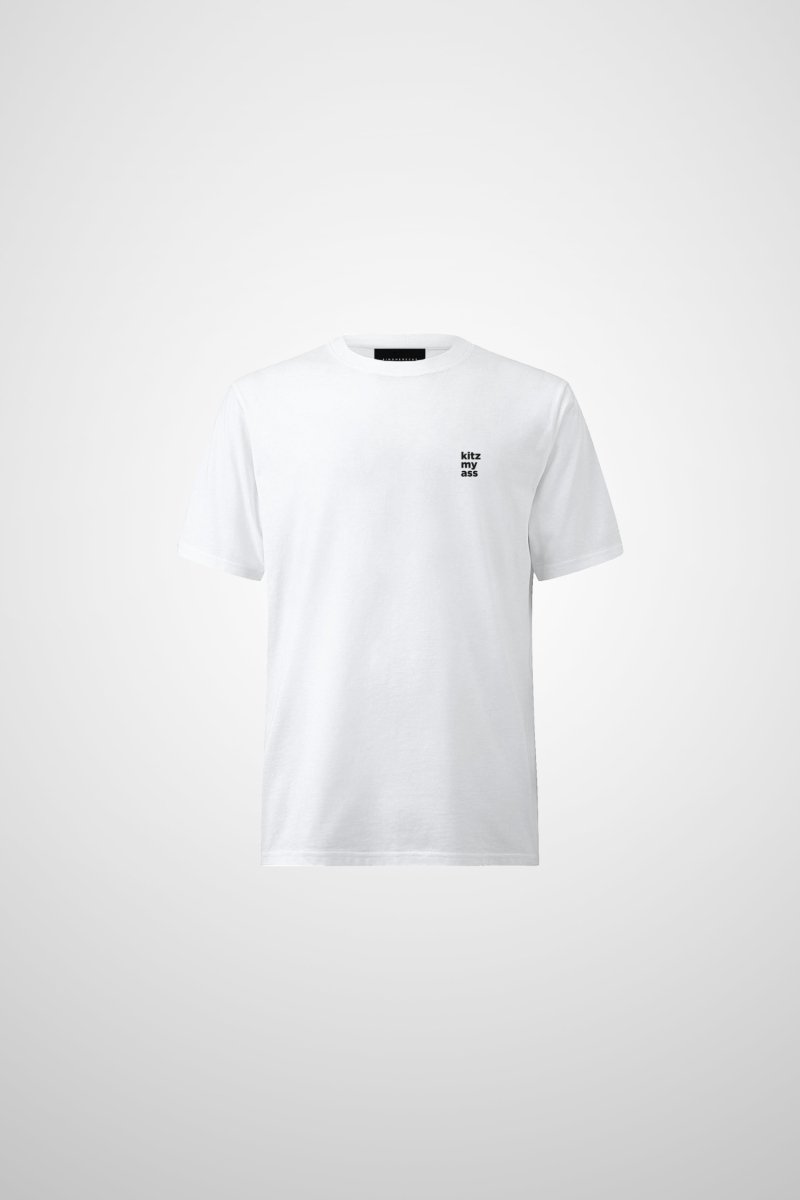 "kitz my ass" Oversize Signature T-Shirt in Weiß
