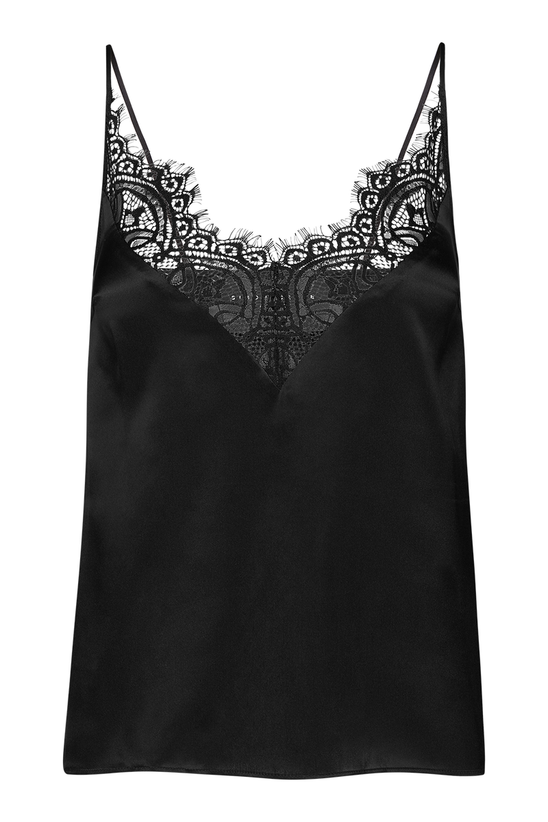 Lace-trimmed silk camisole Lilly